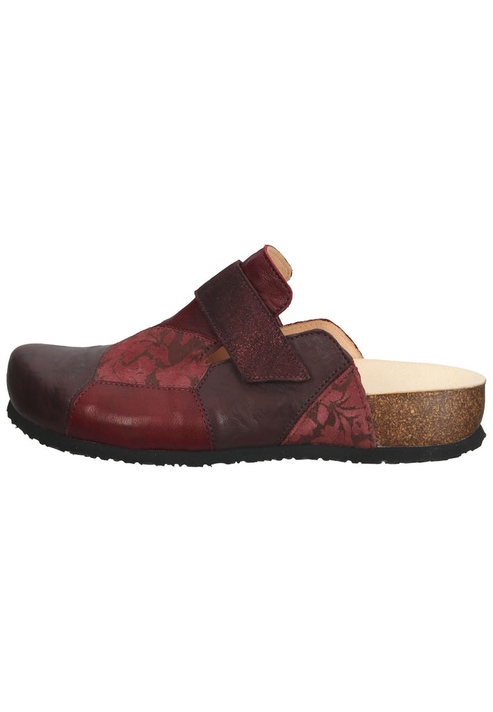 Think! Pantoletten Leder Rot - surf4shoes