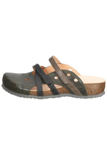 Think! Pantoletten Nappaleder Olive - surf4shoes
