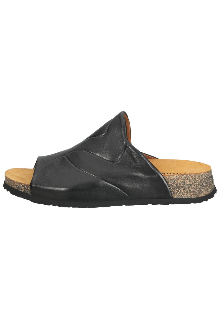 Think! Pantoletten Nappaleder Schwarz - surf4shoes