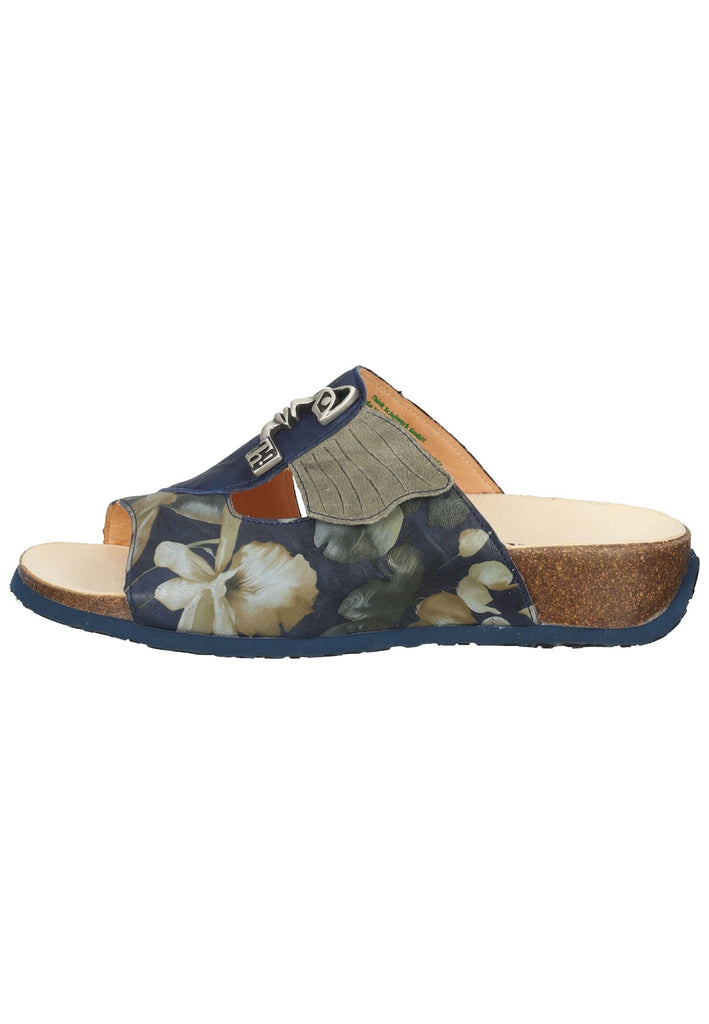 Think! Pantoletten Glattleder Braun - surf4shoes