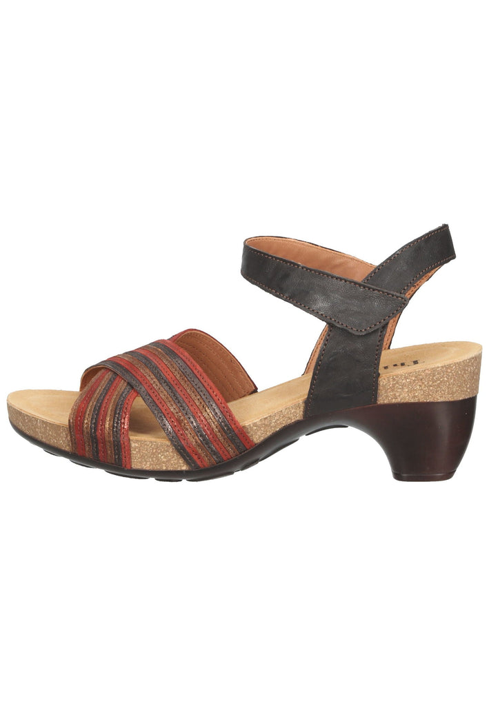 Think! Sandalen Glattleder Braun/Schwarz - surf4shoes