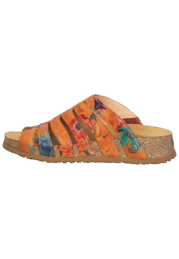 Think! Pantoletten Glattleder Orange - surf4shoes