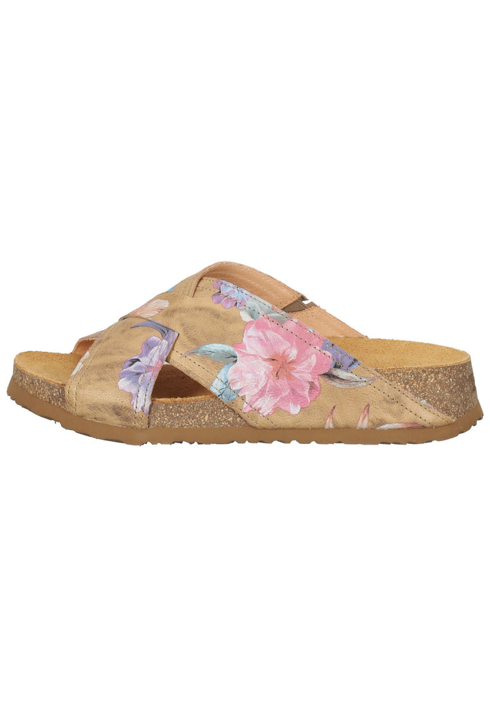 Think! Pantoletten Glattleder Beige - surf4shoes