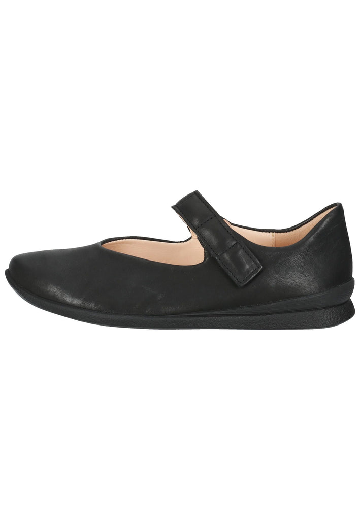 Think! Ballerinas Glattleder Schwarz - surf4shoes