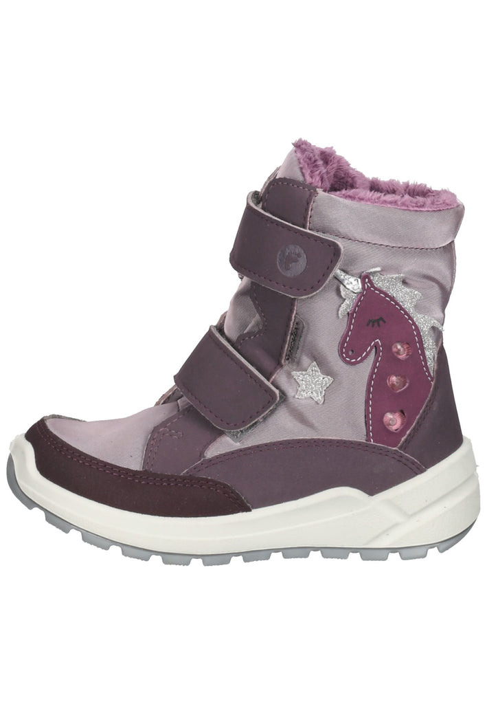 Ricosta Stiefelette Lederimitat Silber/Rosa Warmfutter - surf4shoes