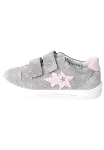 Ricosta Sneaker Veloursleder Grau/Rosa - surf4shoes