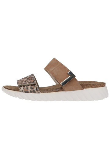 Rohde Pantoletten Leder Beige - surf4shoes