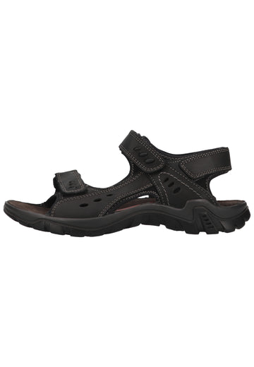 Rohde Sandalen Nubukleder Schwarz - surf4shoes
