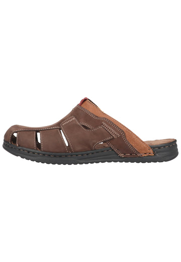 Rohde Pantoletten Nubukleder Dunkelbraun - surf4shoes