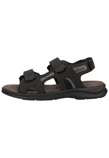 Clarks Sandalen Nubukleder Schwarz - surf4shoes