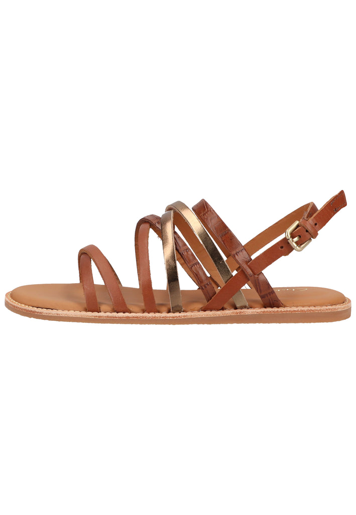 Clarks Sandalen Leder Tan - surf4shoes