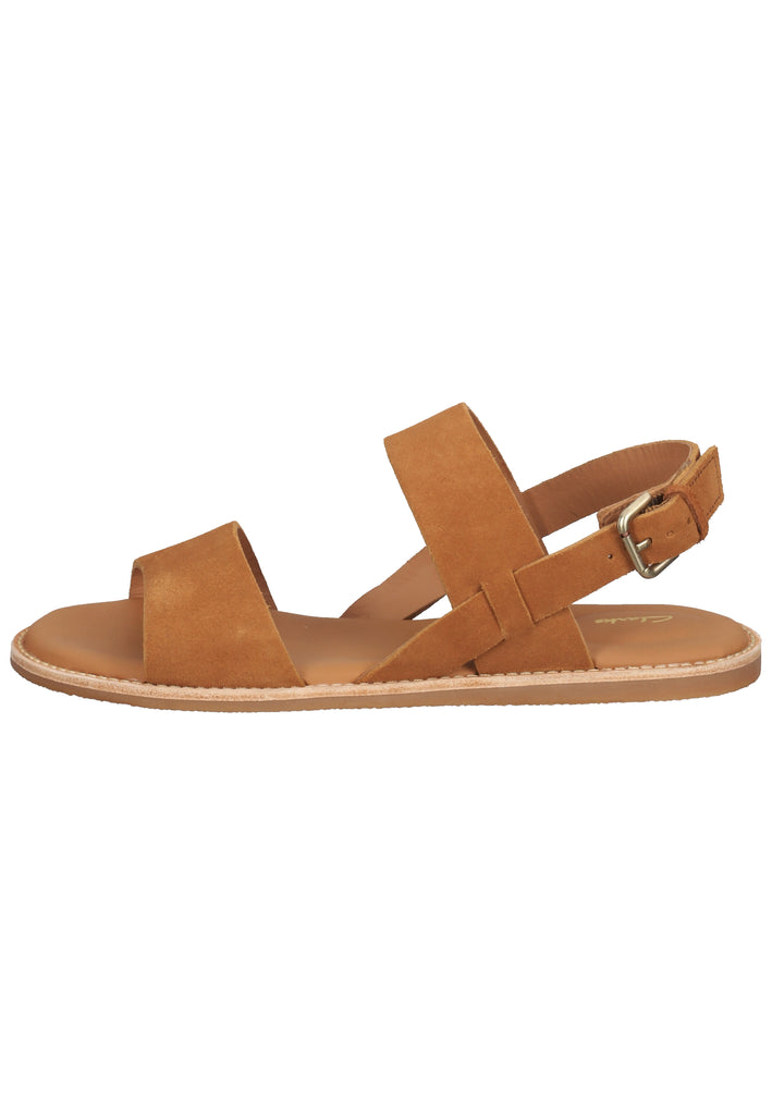 Clarks Sandalen Veloursleder Tan - surf4shoes