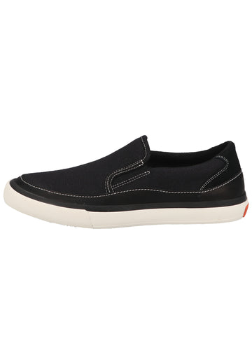 Clarks Slipper Leder/Textil Schwarz - surf4shoes