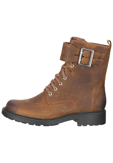 Clarks Stiefelette Leder Braun Warmfutter - surf4shoes