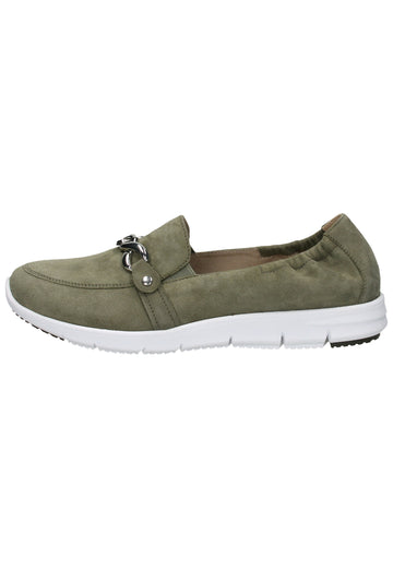 Caprice Slipper Leder Dunkelgrün - surf4shoes