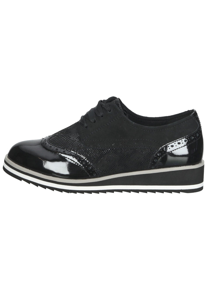 Caprice Halbschuhe Leder Schwarz - surf4shoes