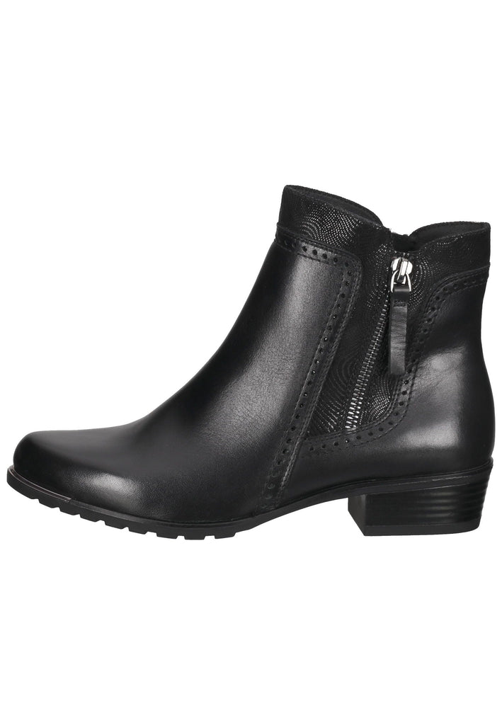Caprice Stiefelette Leder Schwarz - surf4shoes