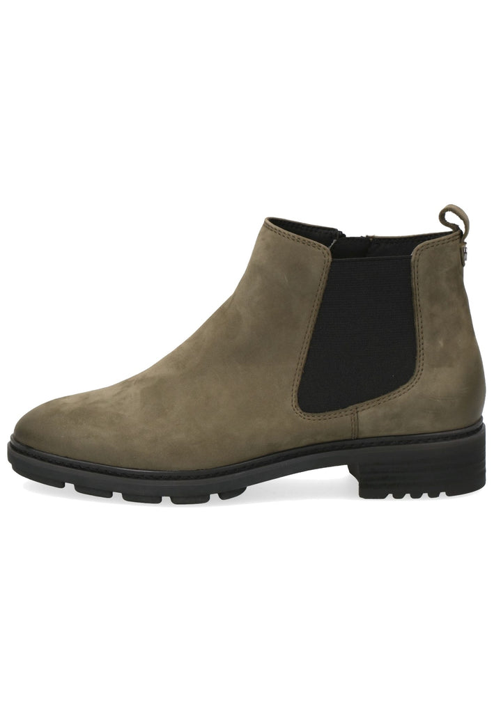 Caprice Stiefelette Nubukleder Oliv - surf4shoes