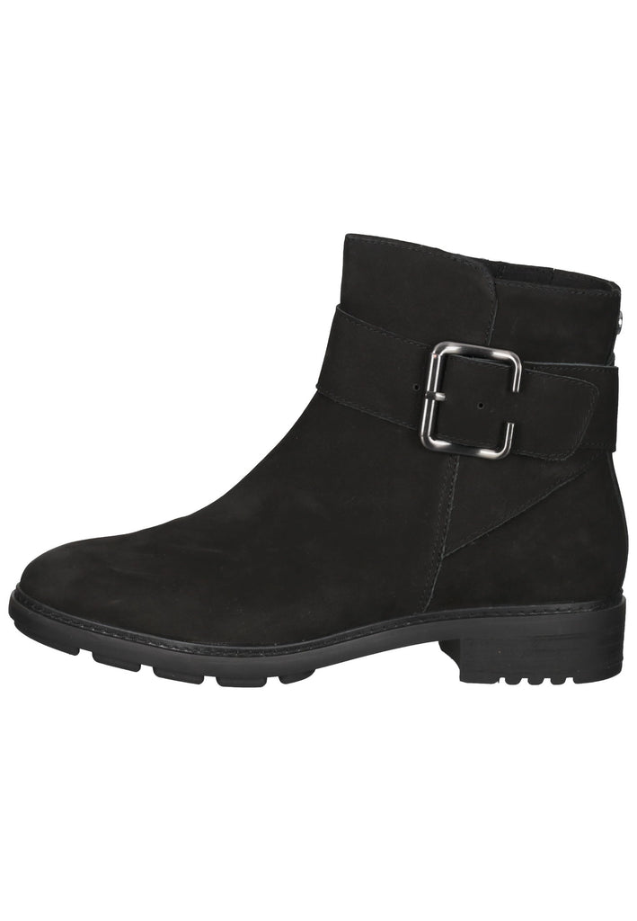 Caprice Stiefelette Nubukleder Schwarz - surf4shoes