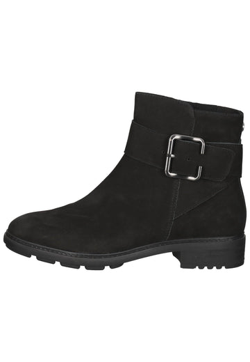Caprice Stiefelette Nubukleder Schwarz - surf4shoes
