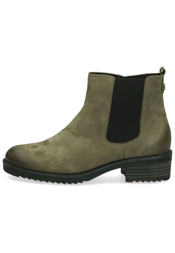 Caprice Stiefelette Nubukleder Oliv - surf4shoes