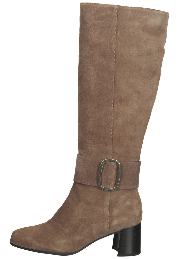 Caprice Stiefel Veloursleder Taupe - surf4shoes