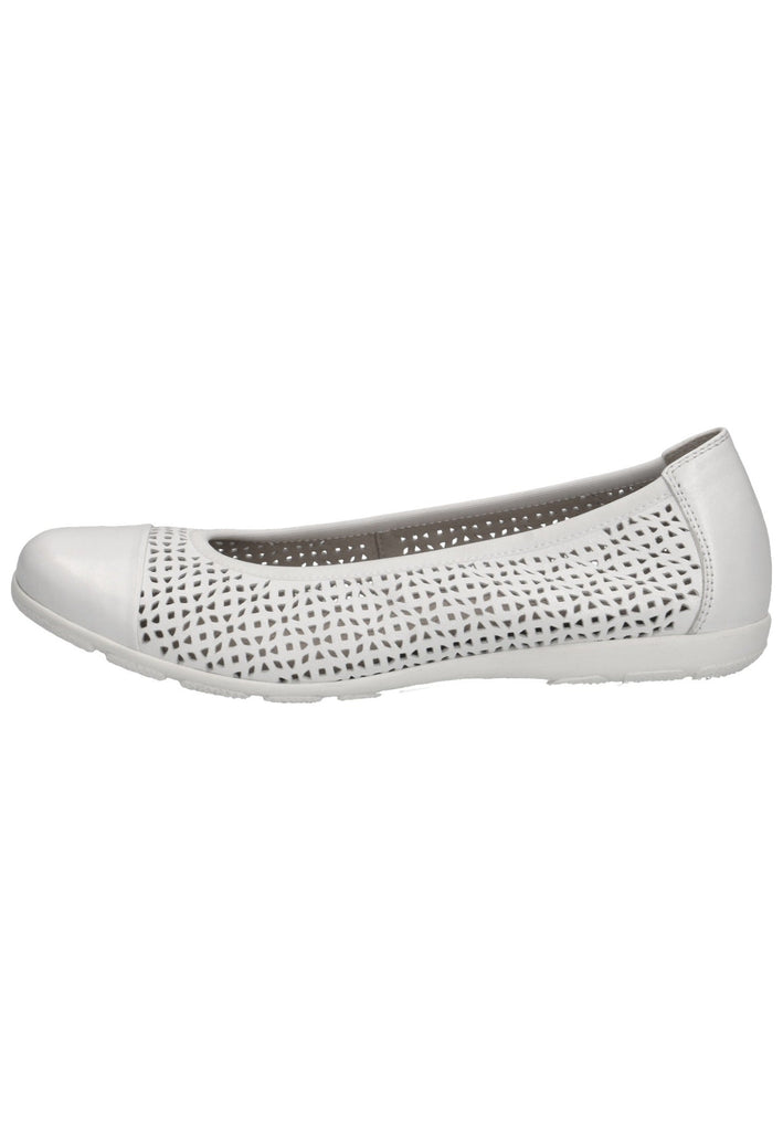 Caprice Ballerinas Nappaleder Weiß - surf4shoes