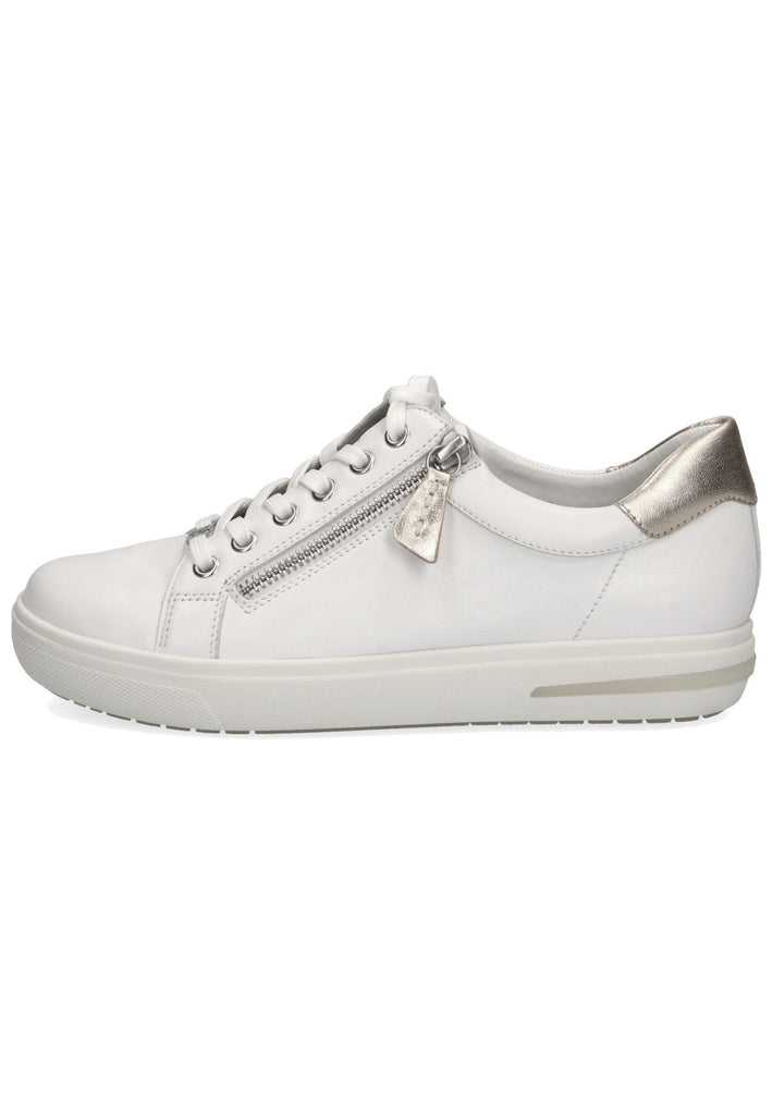 Caprice Sneaker Nappaleder Weiß/Silber - surf4shoes
