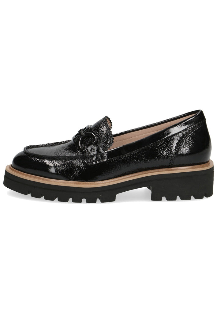 Caprice Slipper Leder Schwarz Lack - surf4shoes