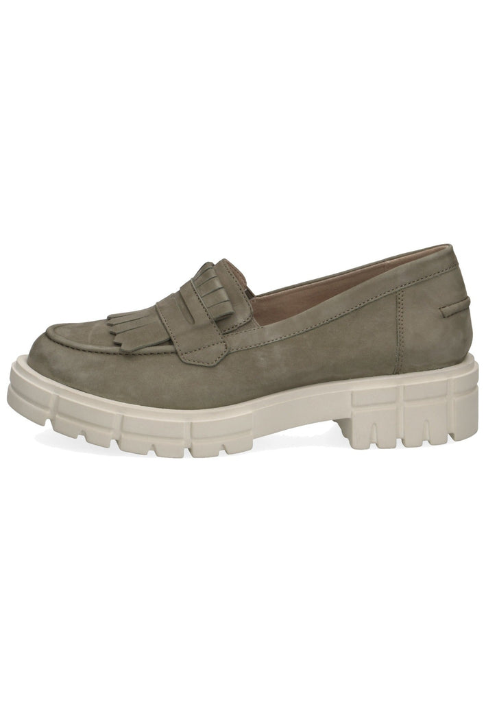 Caprice Slipper Nubukleder Dunkelgrün - surf4shoes