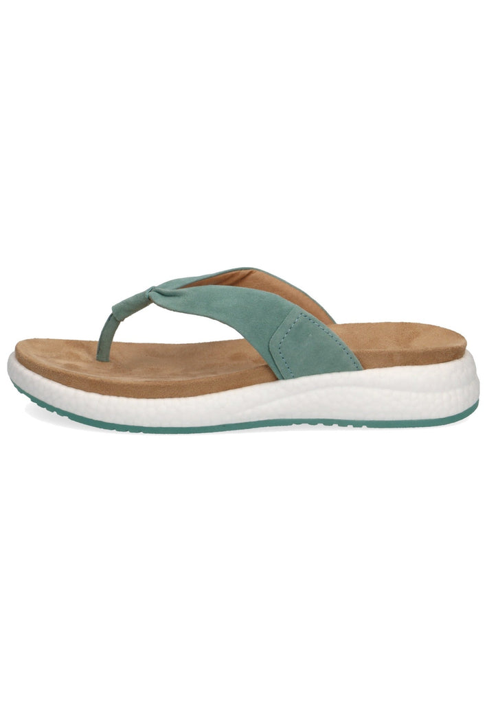 Caprice Zehensteg Veloursleder Türkis - surf4shoes