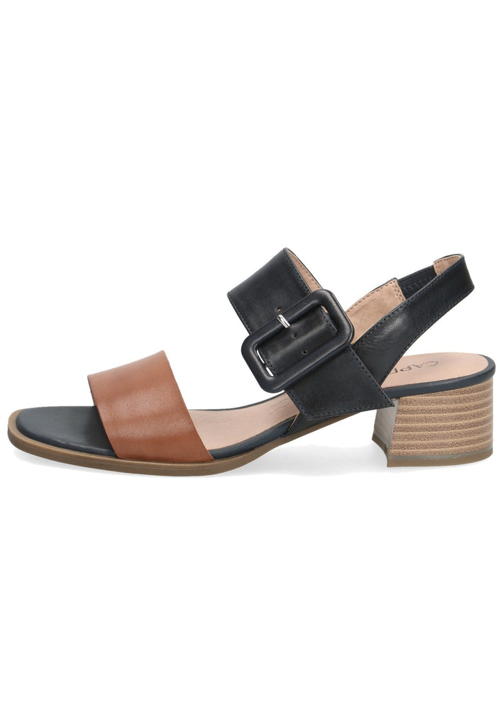 Caprice Sandalen Leder Dunkelblau/Braun - surf4shoes