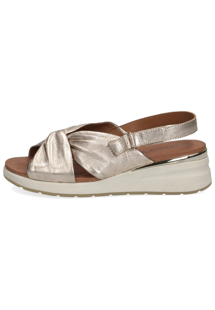 Caprice Sandalen Leder Platin - surf4shoes