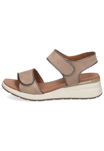 Caprice Sandalen Leder/Textil Taupe - surf4shoes