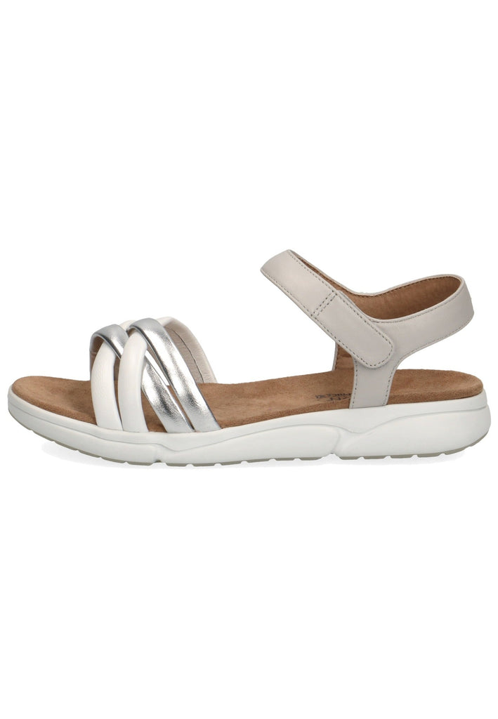 Caprice Sandalen Leder/Synthetik Hellgrau/Silber - surf4shoes