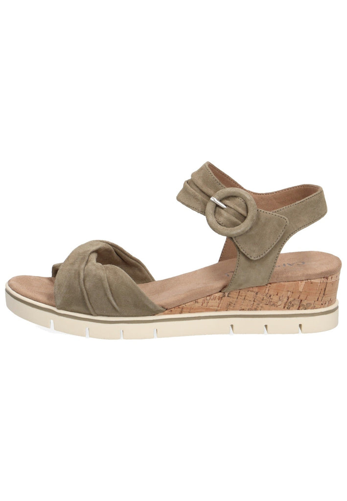 Caprice Sandalen Veloursleder Dunkelgrün - surf4shoes
