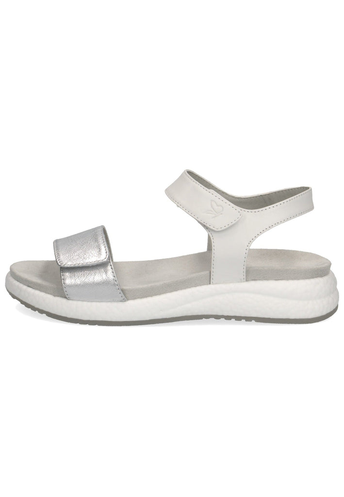 Caprice Sandalen Leder Weiß/Silber - surf4shoes