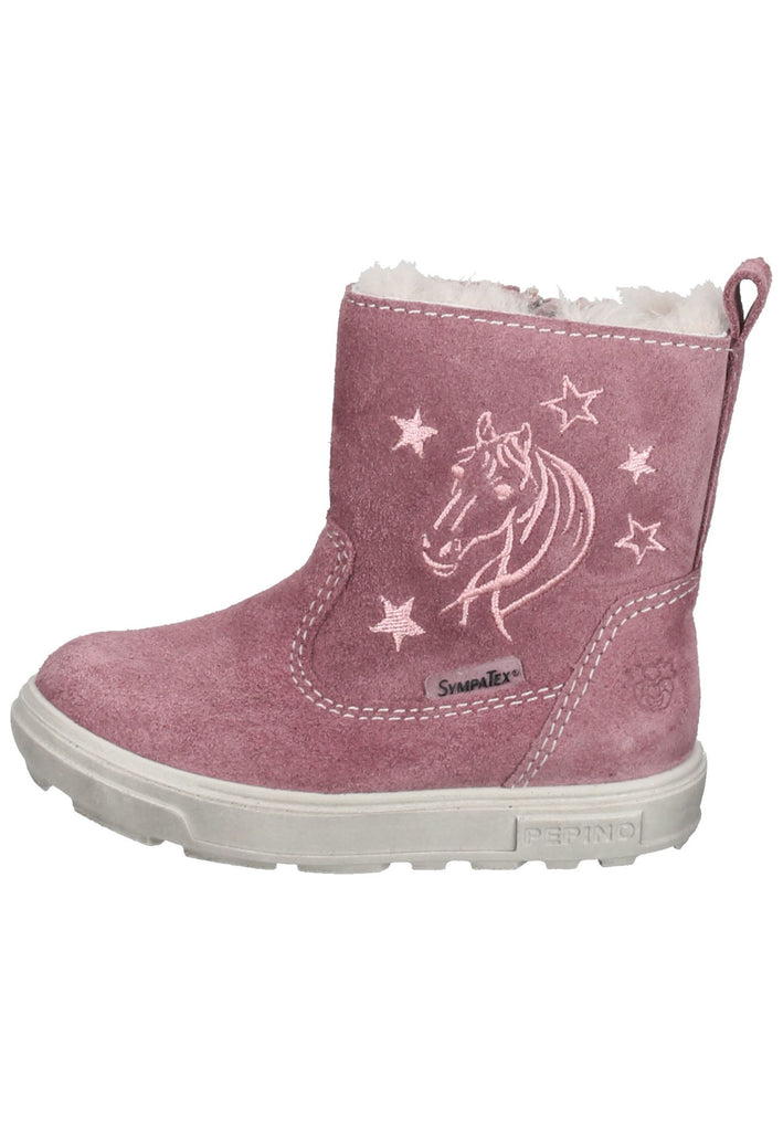 Pepino Stiefel Veloursleder Pink Warmfutter - surf4shoes