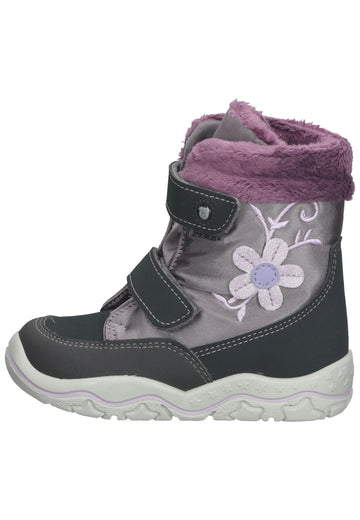 Pepino Stiefel Lederimitat/Textil Grau/Pink Warmfutter - surf4shoes