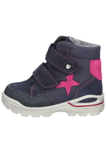 Pepino Stiefel Lederimitat/Textil Blau/Pink Warmfutter - surf4shoes