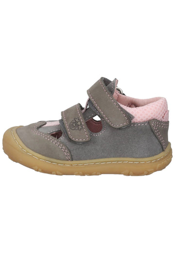 Pepino Halbschuhe Leder/Textil Grau/Rosa - surf4shoes
