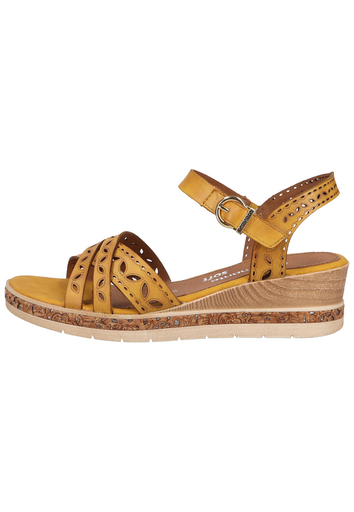 Remonte Sandalen Lederimitat Gelb - surf4shoes
