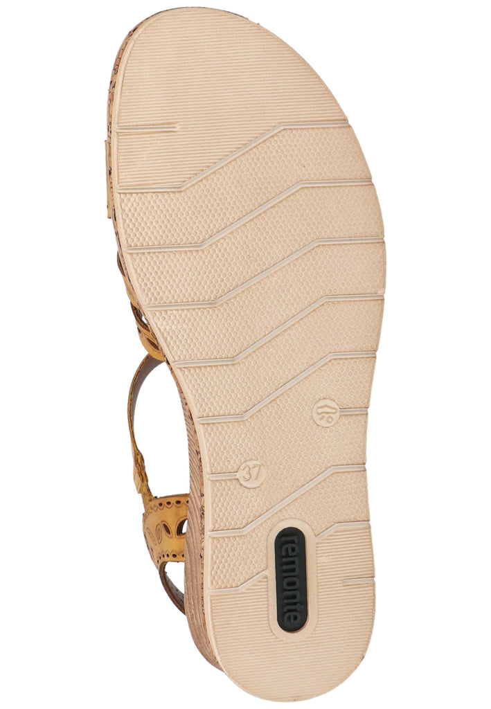 Remonte Sandalen Lederimitat Gelb - surf4shoes