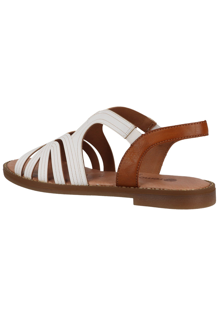 Remonte Sandalen Lederimitat Weiß/Braun - surf4shoes