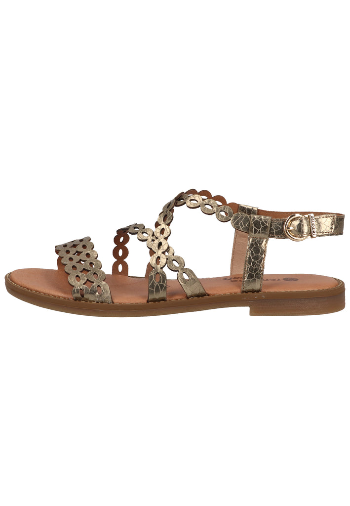 Remonte Sandalen Lederimitat Gold - surf4shoes
