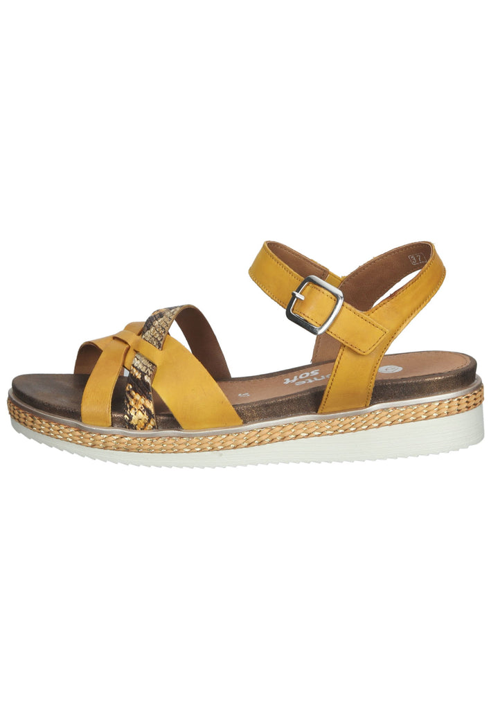 Remonte Sandalen Glattleder Gelb - surf4shoes