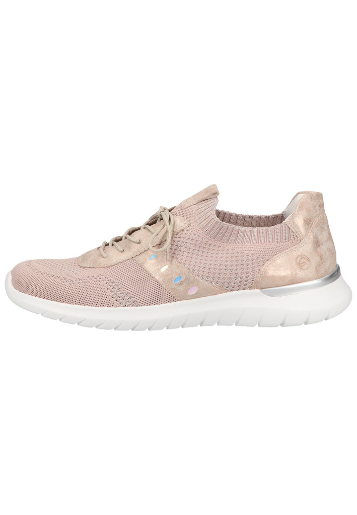Remonte Sneaker Lederimitat/Textil Rosa/Silber - surf4shoes