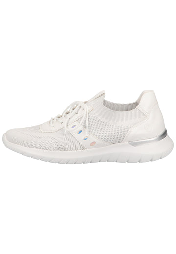 Remonte Sneaker Lederimitat/Textil Weiß/Silber - surf4shoes