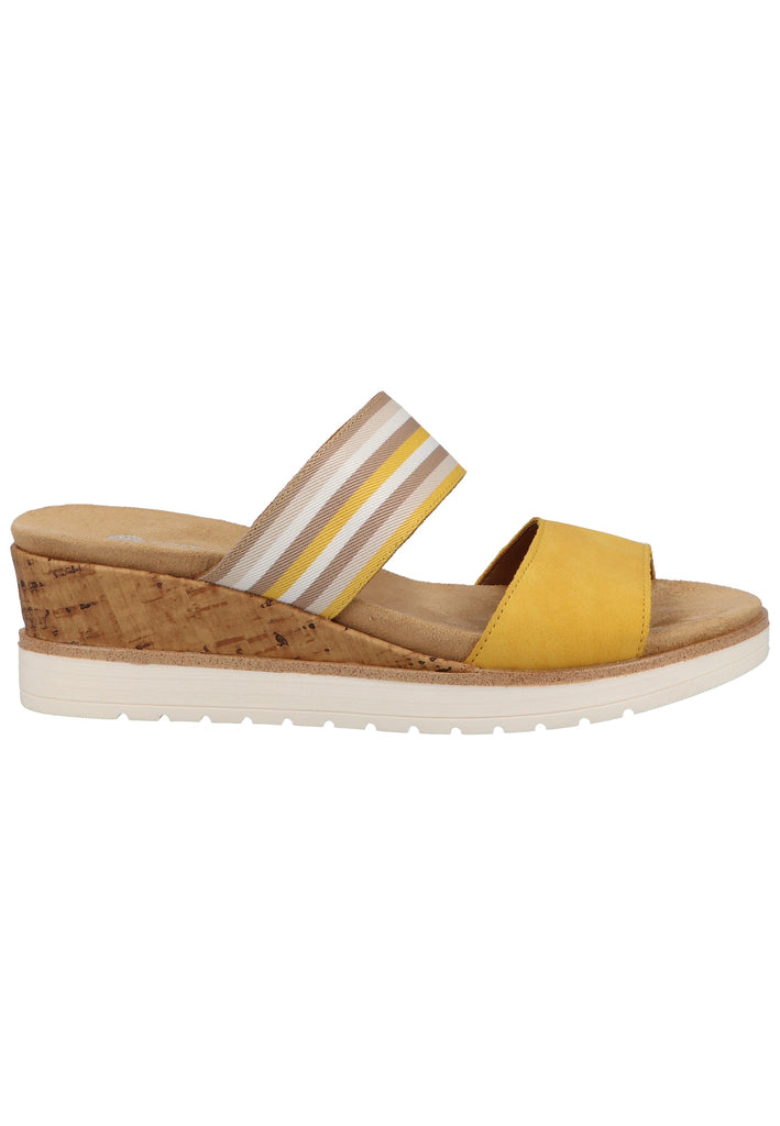 Remonte Pantoletten Lederimitat/Textil Gelb - surf4shoes