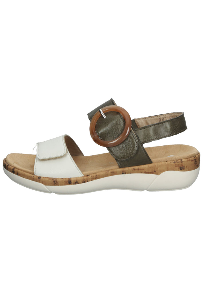 Remonte Sandalen Glattleder Weiß/Grün - surf4shoes
